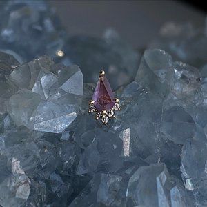 Buddha Jewelry 16g 14k Rose Gold Threadless End